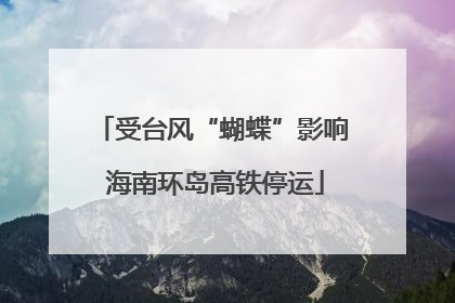受台风“蝴蝶”影响 海南环岛高铁停运