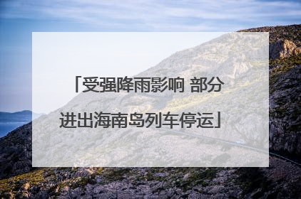 受强降雨影响 部分进出海南岛列车停运