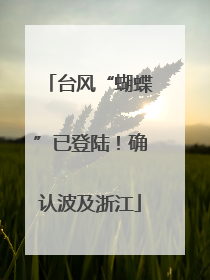 台风“蝴蝶”已登陆！确认波及浙江