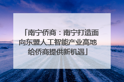 南宁侨商：南宁打造面向东盟人工智能产业高地给侨商提供新机遇