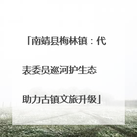 南靖县梅林镇：代表委员巡河护生态 助力古镇文旅升级