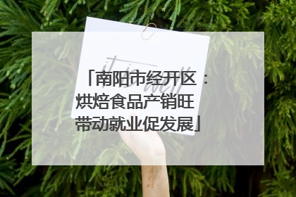 南阳市经开区：烘焙食品产销旺 带动就业促发展