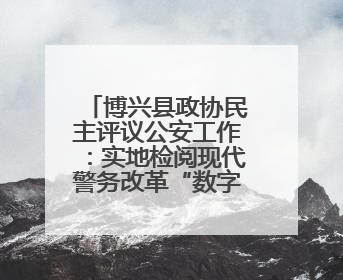 博兴县政协民主评议公安工作：实地检阅现代警务改革“数字答卷”