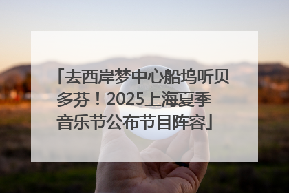 去西岸梦中心船坞听贝多芬！2025上海夏季音乐节公布节目阵容