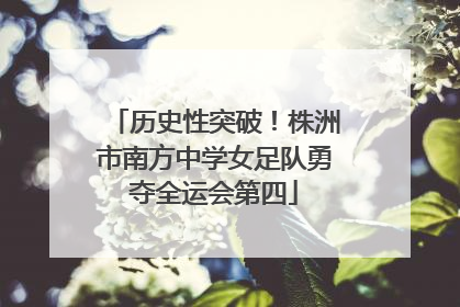 历史性突破！株洲市南方中学女足队勇夺全运会第四