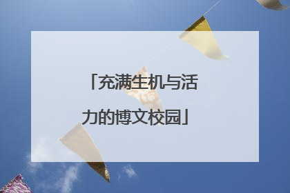 充满生机与活力的博文校园