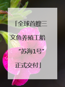 全球首艘三文鱼养殖工船“苏海1号”正式交付