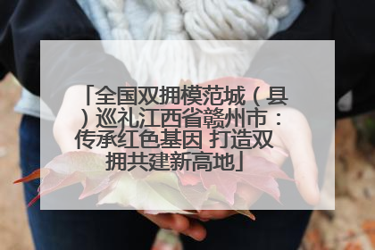 全国双拥模范城（县）巡礼江西省赣州市：传承红色基因 打造双拥共建新高地
