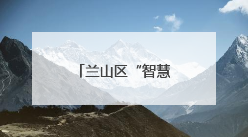 兰山区“智慧赋能”绣出城市管理新图景