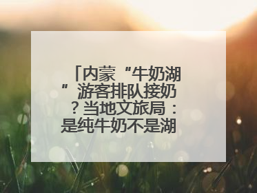 内蒙“牛奶湖”游客排队接奶？当地文旅局：是纯牛奶不是湖水，可放心喝