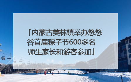 内蒙古美林镇举办悠悠谷首届粽子节600多名师生家长和游客参加