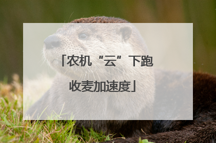 农机“云”下跑 收麦加速度