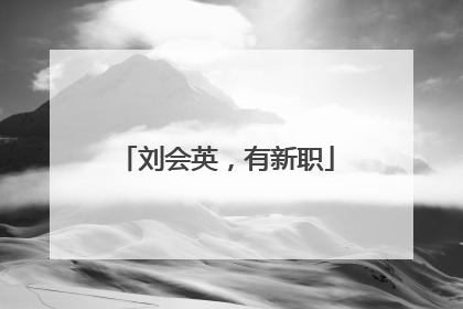 刘会英，有新职