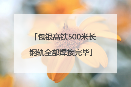 包银高铁500米长钢轨全部焊接完毕