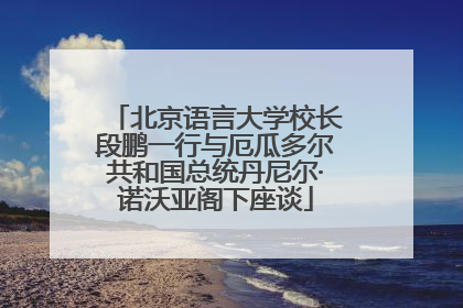 北京语言大学校长段鹏一行与厄瓜多尔共和国总统丹尼尔·诺沃亚阁下座谈