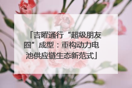 吉曜通行“超级朋友圈”成型：重构动力电池供应链生态新范式
