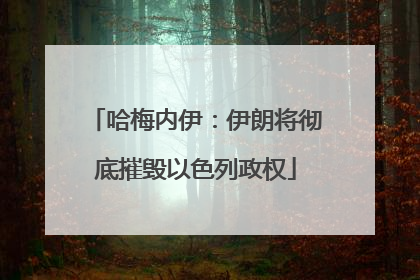 哈梅内伊：伊朗将彻底摧毁以色列政权