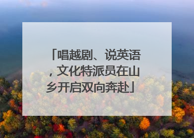 唱越剧、说英语，文化特派员在山乡开启双向奔赴