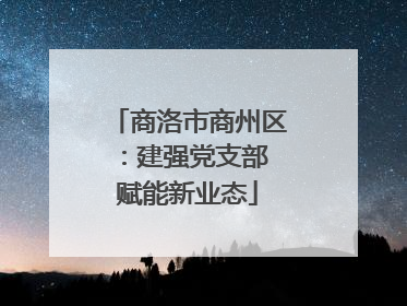 商洛市商州区：建强党支部 赋能新业态