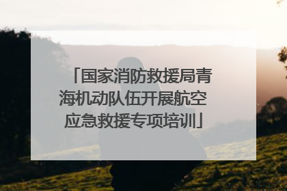 国家消防救援局青海机动队伍开展航空应急救援专项培训