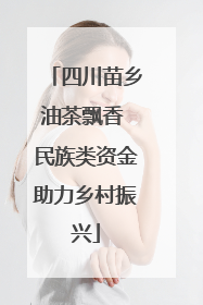四川苗乡油茶飘香 民族类资金助力乡村振兴