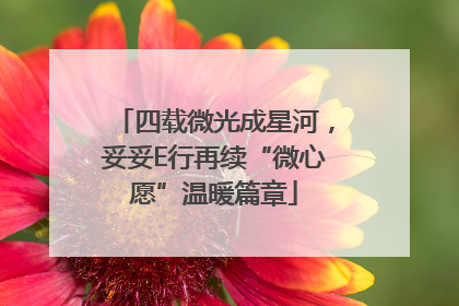 四载微光成星河，妥妥E行再续“微心愿”温暖篇章