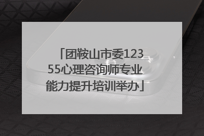 团鞍山市委12355心理咨询师专业能力提升培训举办