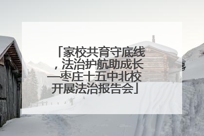 家校共育守底线，法治护航助成长—枣庄十五中北校开展法治报告会