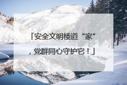 安全文明楼道“家”，党群同心守护它！
