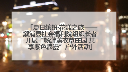 夏日缤纷·花漾之旅——溆浦县社会福利院组织长者开展“畅游薰衣草庄园 共享紫色浪漫”户外活动