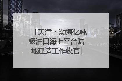天津：渤海亿吨级油田海上平台陆地建造工作收官