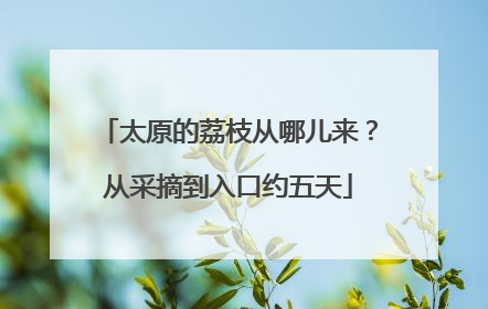 太原的荔枝从哪儿来？从采摘到入口约五天