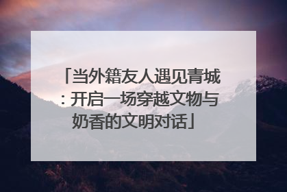 当外籍友人遇见青城：开启一场穿越文物与奶香的文明对话