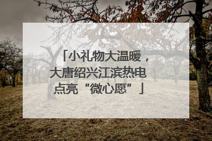 小礼物大温暖，大唐绍兴江滨热电点亮“微心愿”