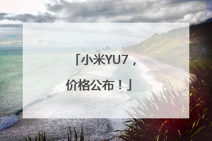 小米YU7，价格公布！