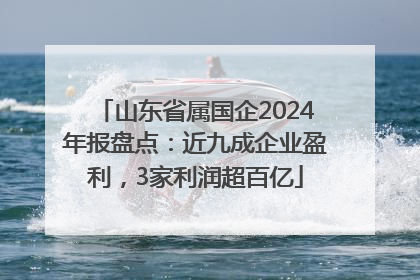 山东省属国企2024年报盘点：近九成企业盈利，3家利润超百亿