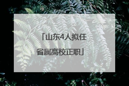 山东4人拟任省属高校正职