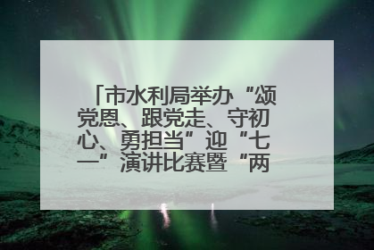 市水利局举办“颂党恩、跟党走、守初心、勇担当”迎“七一”演讲比赛暨“两优一先”表彰活动