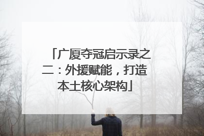 广厦夺冠启示录之二：外援赋能，打造本土核心架构