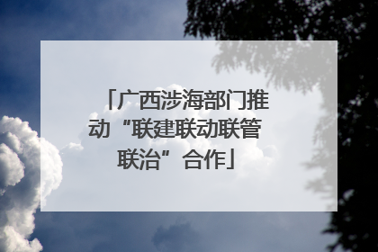 广西涉海部门推动“联建联动联管联治”合作