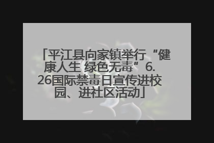 平江县向家镇举行“健康人生 绿色无毒”6.26国际禁毒日宣传进校园、进社区活动