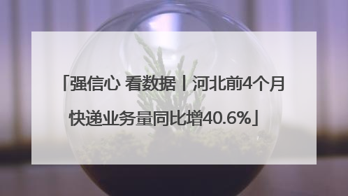 强信心 看数据丨河北前4个月快递业务量同比增40.6%