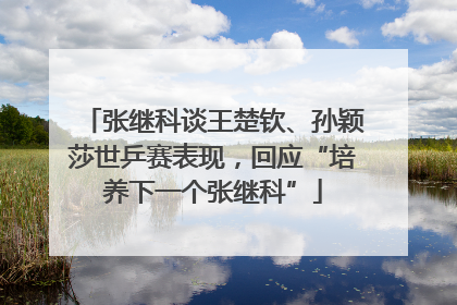 张继科谈王楚钦、孙颖莎世乒赛表现，回应“培养下一个张继科”