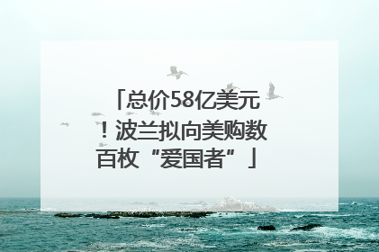 总价58亿美元！波兰拟向美购数百枚“爱国者”