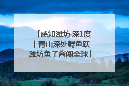 感知潍坊·深1度丨青山深处鲟鱼跃 潍坊鱼子酱闯全球