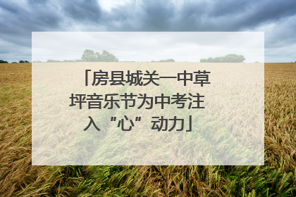 房县城关一中草坪音乐节为中考注入“心”动力