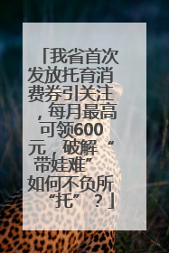 我省首次发放托育消费券引关注，每月最高可领600元，破解“带娃难” 如何不负所“托”？
