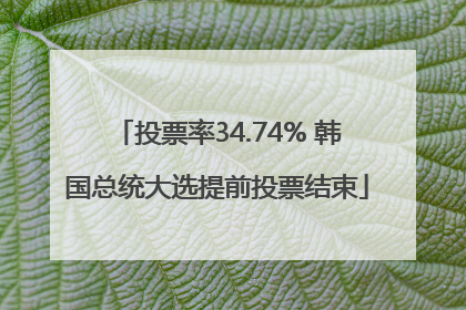 投票率34.74% 韩国总统大选提前投票结束