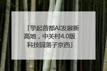 擎起首都AI发展新高地，中关村4.0版科技园落子京西