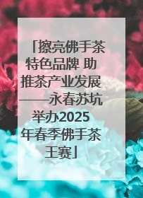 擦亮佛手茶特色品牌 助推茶产业发展——永春苏坑举办2025年春季佛手茶王赛
